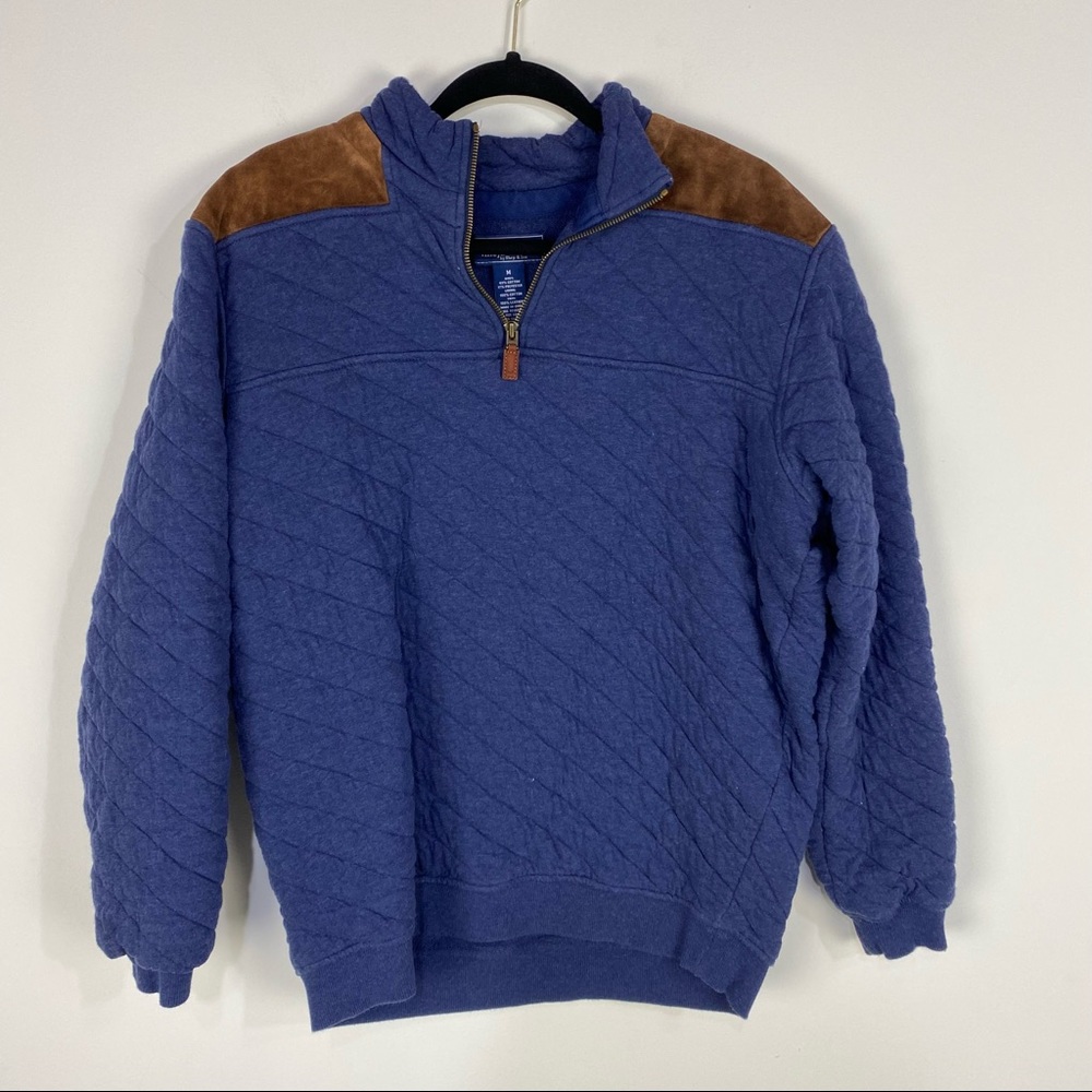 Vineyard Vines Navy Blue Quilted Pullover Quarter Zip